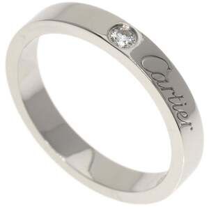CARTIER Silver Diamond Ring #50